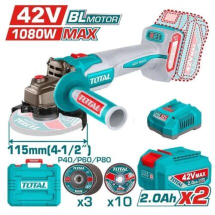 TOTAL1080W Cordless angle grinder 42V